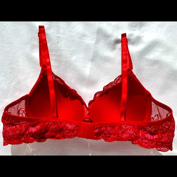 NWT Brazilian 🔥🔥 Style Women Underwired Padded Sexy Hot Red Bra Size Medium - Picture 3 of 15